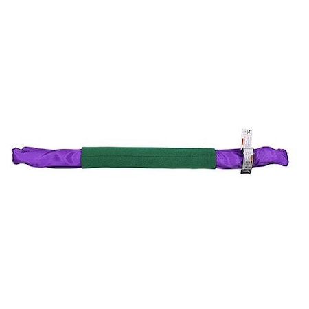 Eye And Eye Round Slings, 16 Ft L, Purple